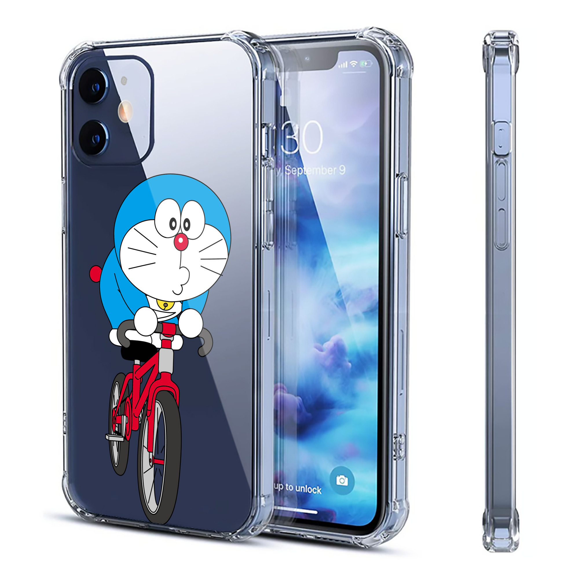 （画像用） ドラえもん Doraemon 【iPhone 12シリーズ対応】透明スマホケース（クリアソフトケース）